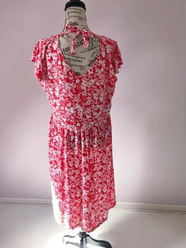 🌺 Red floral dress – In Extenso – Size 40 – Very good condition – photo 7